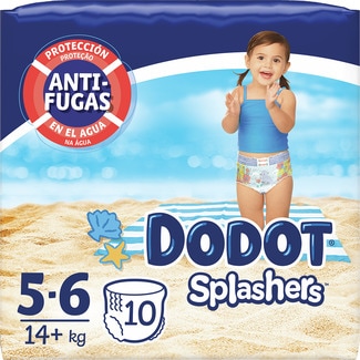 Splashers bañador desechable 14+ kg talla 5-6 paquete 10 unidades - Dodot