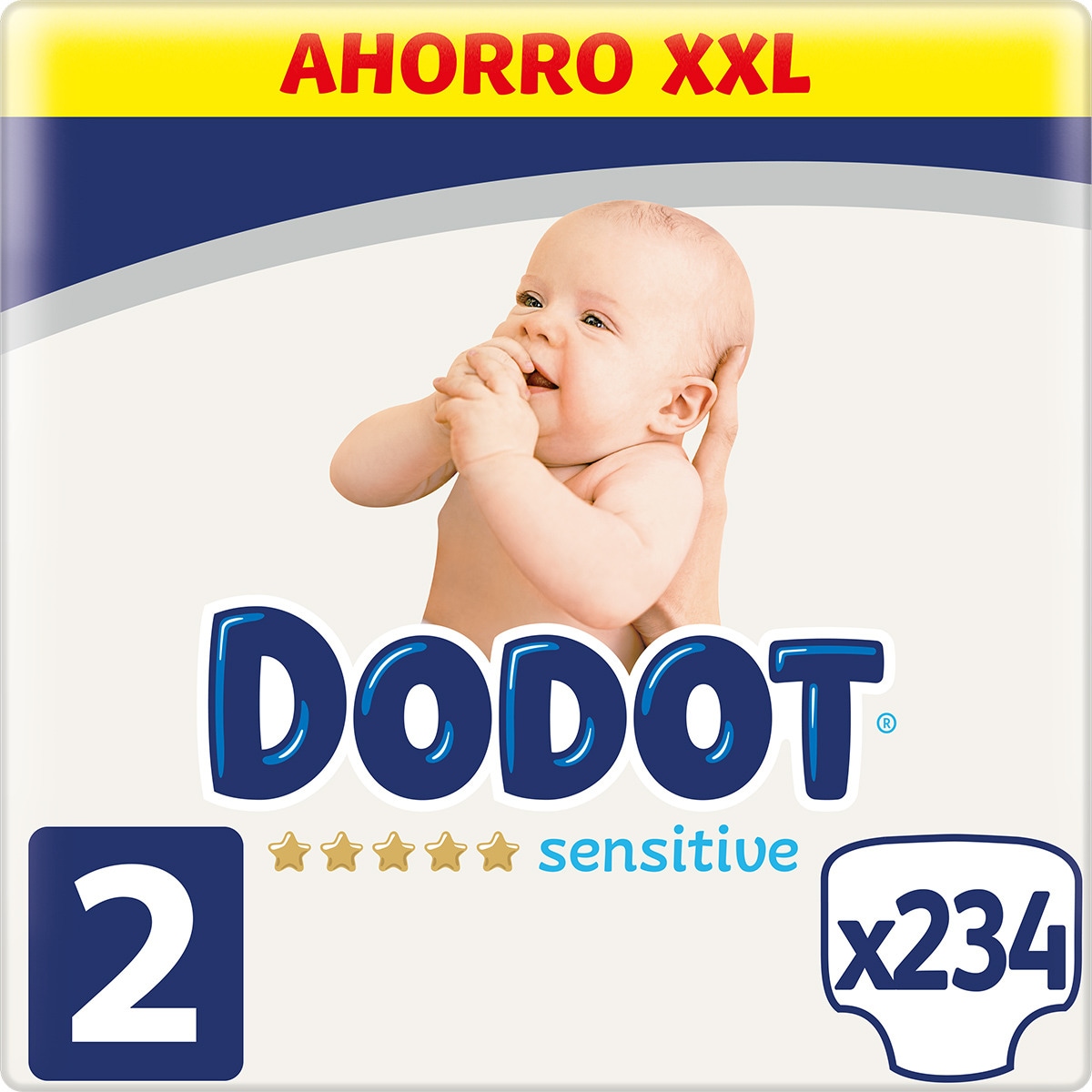 Sensitive pañales recién nacido de 4 a 8 kg talla 2 caja 234 unidades