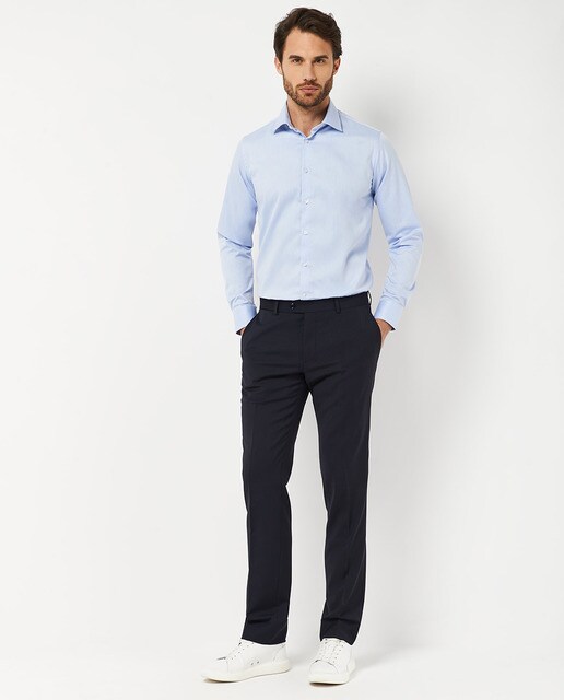 Camisa de hombre regular sarga celeste · Roberto Verino · El Corte Inglés