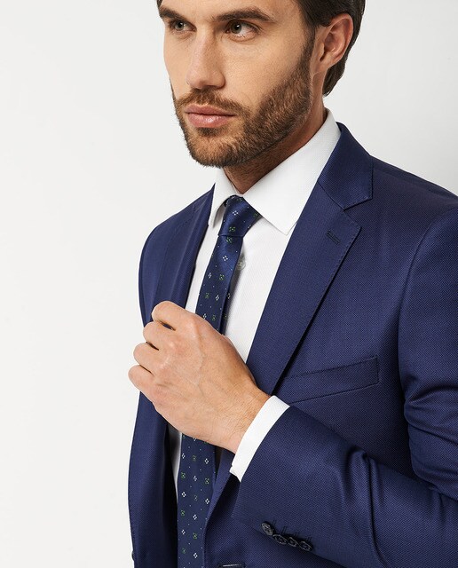 Camisa de hombre slim microdibujo blanca · Roberto Verino · El Corte Inglés