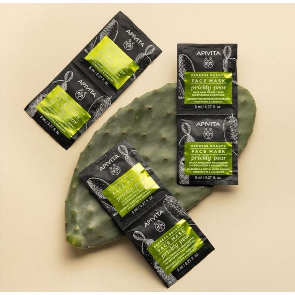 Máscara hidratante e revitalizante com figo-da-Índia Express Beauty 2 x 8 ml Apivita 2