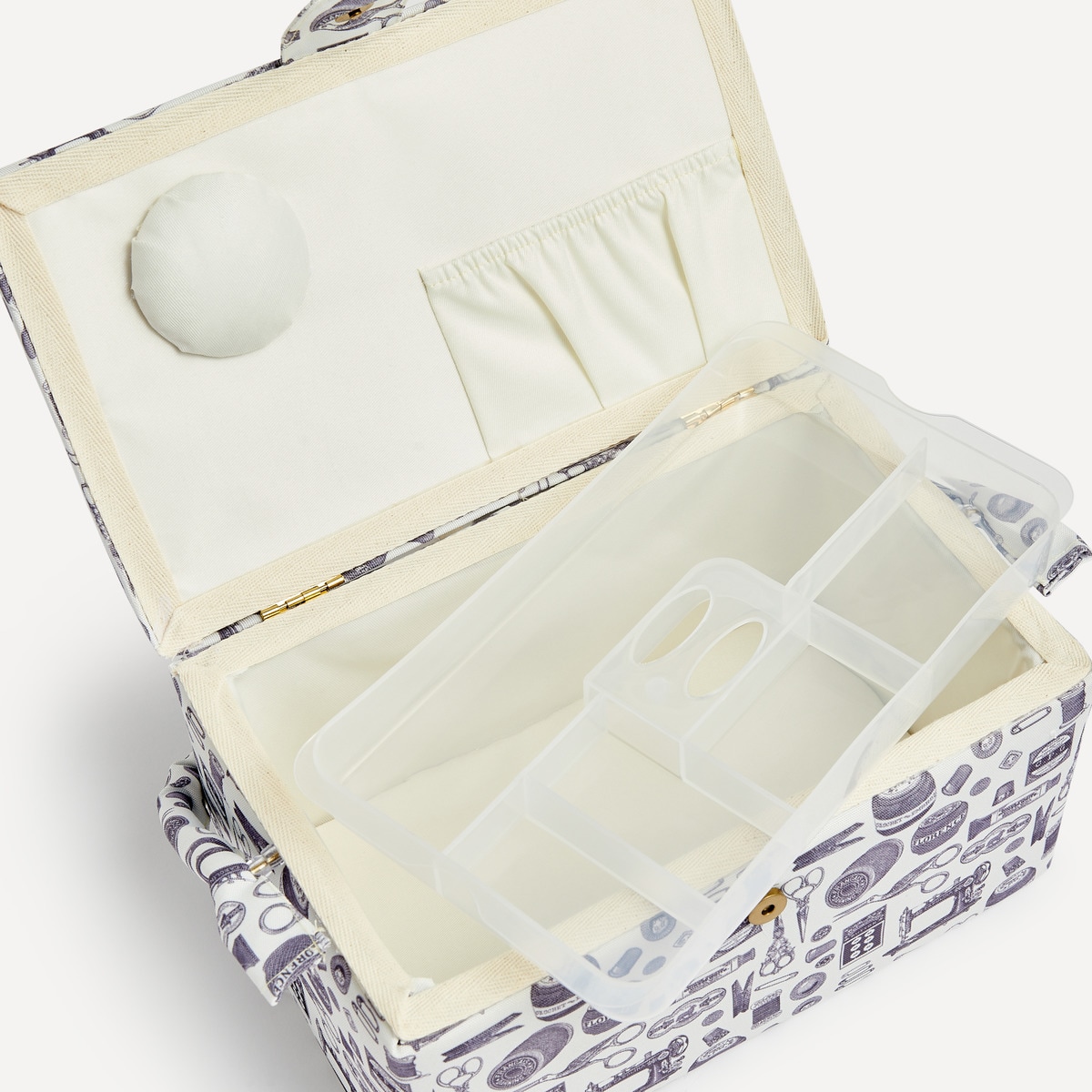 Costurero rectangular Vintage El Corte Inglés Blanco-5