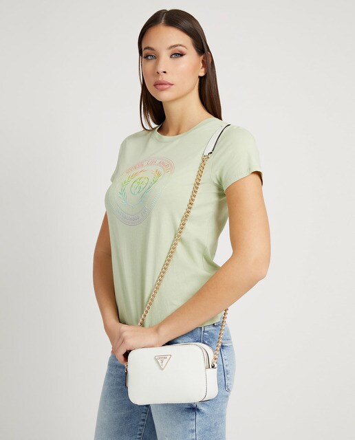 Bandolera pequeña Noelle lisa en blanco con cremallera · Guess · El Corte  Inglés