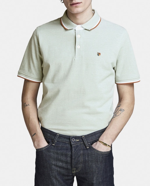 Imagen 0 de Polo de hombre Jack & Jones slim verde de manga corta