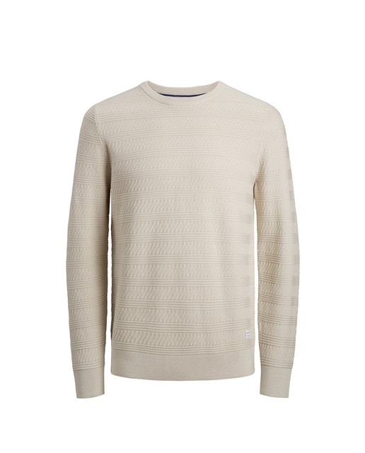 Imagen 0 de Jersey de hombre natural con cuello caja