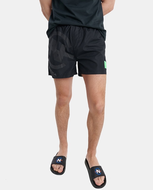 Imagen 0 de Bañador bermuda de hombre liso negro