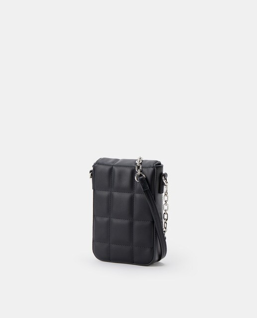 Bolso para móvil acolchado en negro con solapa · LT · El Corte Inglés