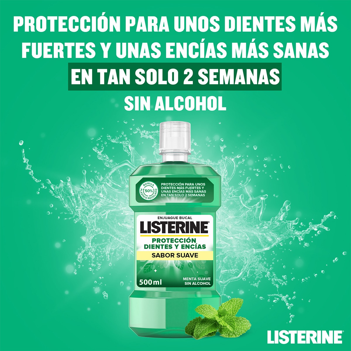 Buy Alcohol free Mild Mint Mouthwash For Teeth And Gums Flask 500 Ml 