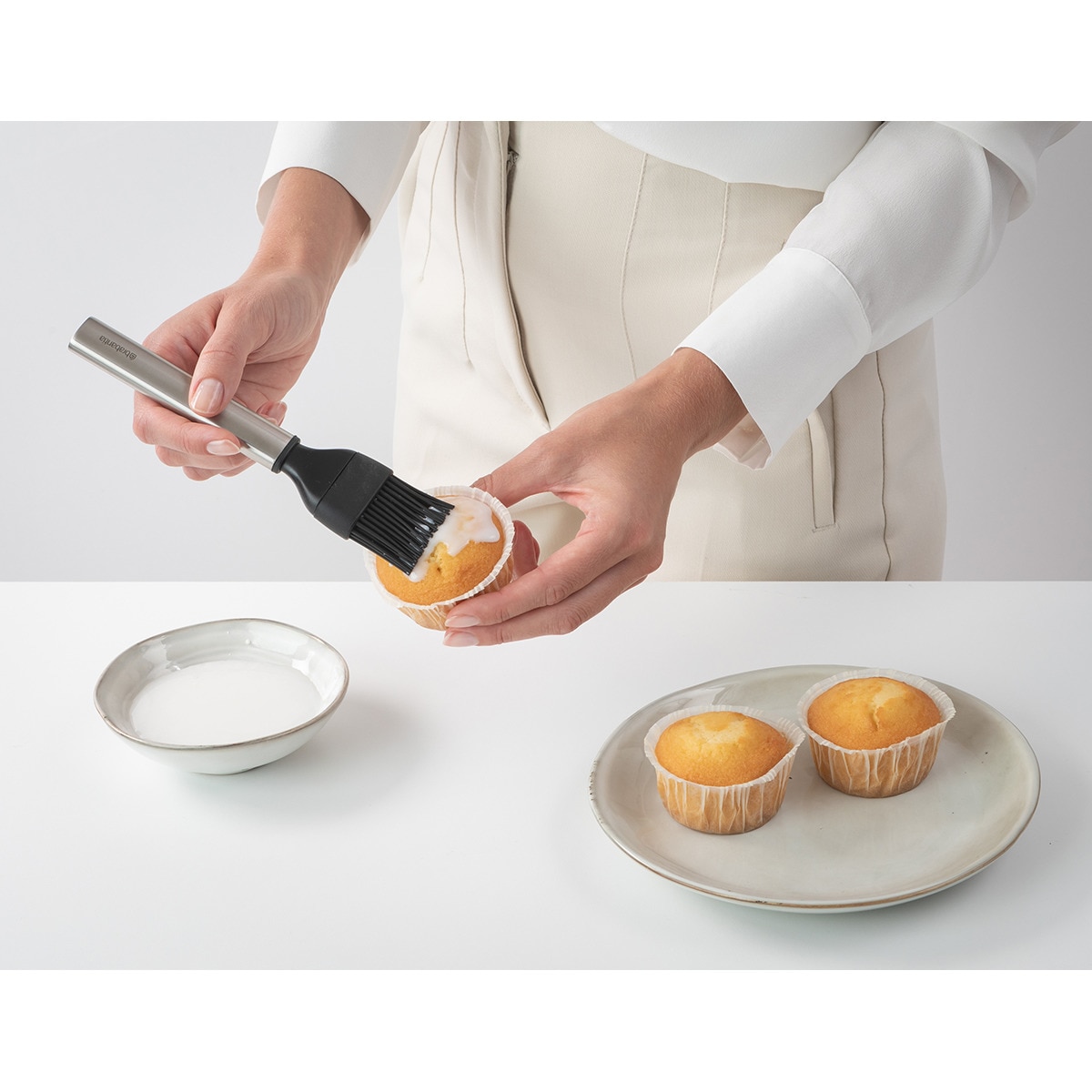 Pincel de confeitaria Profile Prata-3