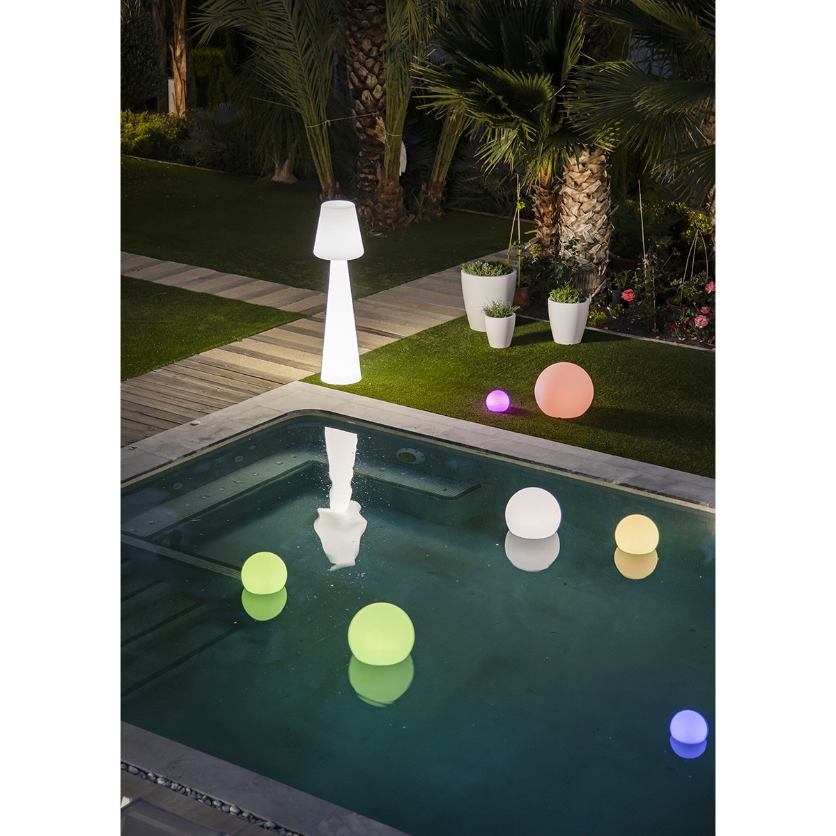 Candeeiro de exterior solar com LED integrado Buly Branco-4
