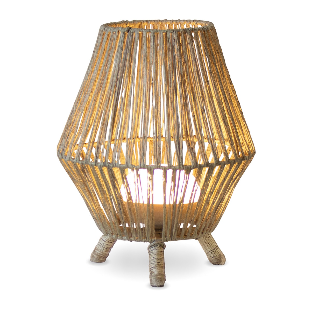 Candeeiro de pé para exterior com LED integrado Sisine Natural-1