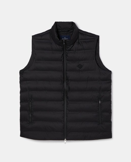 Chaleco de hombre acolchado negro tallas grandes · Hackett · El Corte Inglés