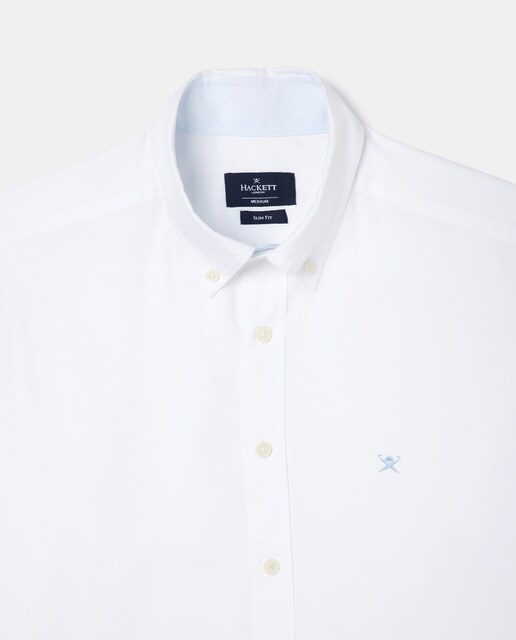 Camisa de hombre slim fit lisa blanca · Hackett · El Corte Inglés