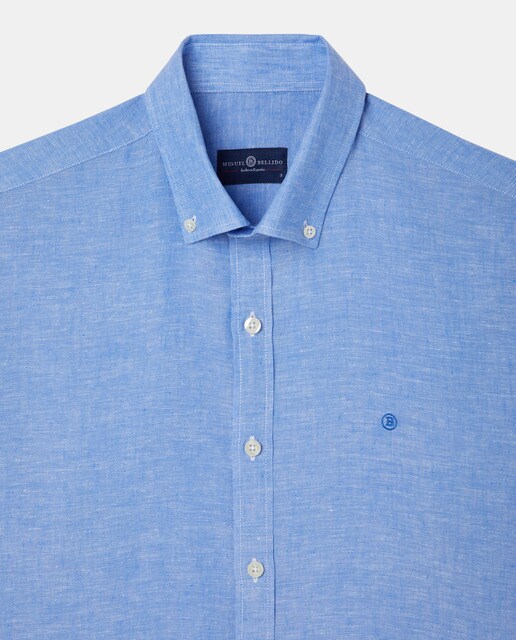 Camisas de hombre regular lisa azul · Miguel Bellido · El Corte Inglés