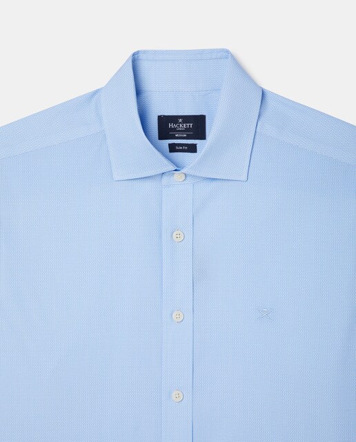 Camisa de hombre slim fit estampada azul · Hackett · El Corte Inglés