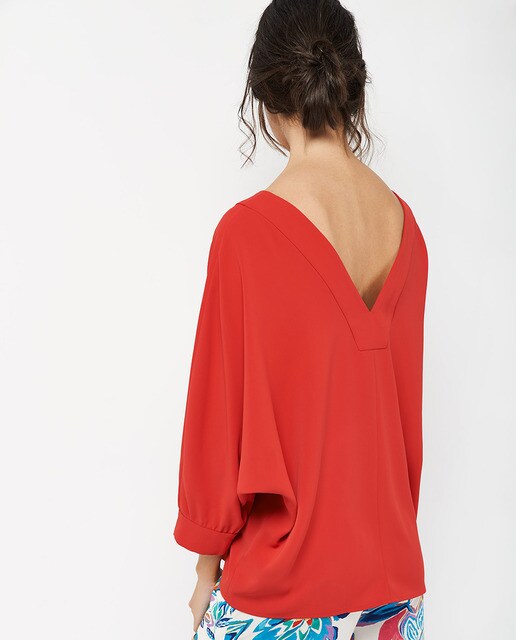 Blusa de mujer fluida escote pico · Roberto Verino · El Corte Inglés
