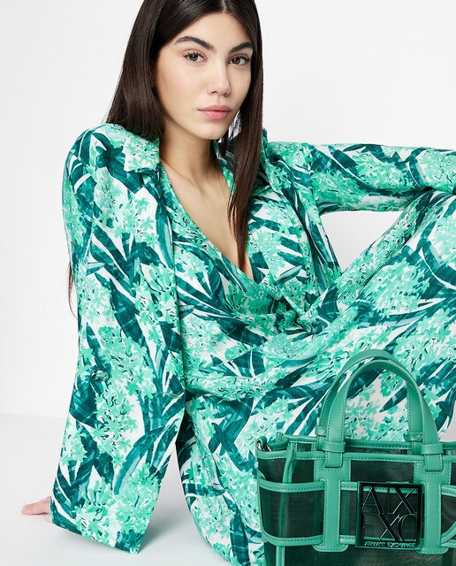 Vestido de mujer Cruzado Estampado de palmeras · Armani Exchange · El Corte  Inglés