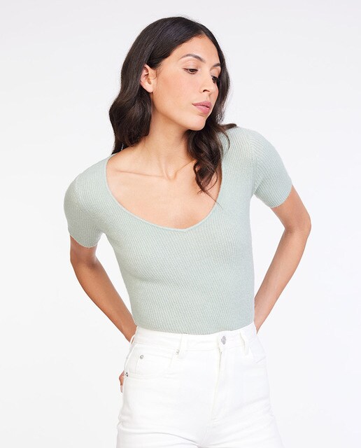 Jersey de mujer, ceñido y de manga corta. · Kookai · El Corte Inglés
