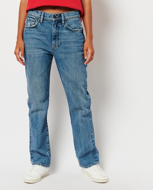 Imagen 0 de Vaqueros rectos de talle alto
