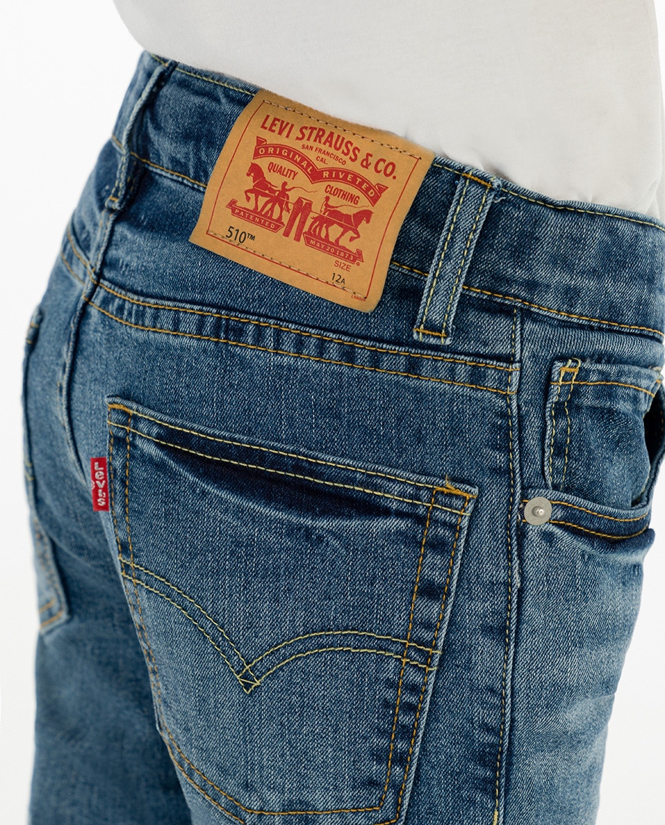 Calças skinny azuis Azul-4