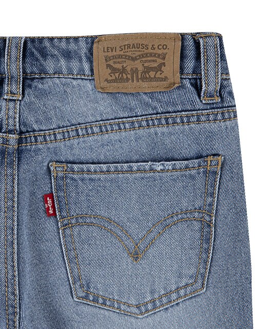 Short de niña cinco bolsillos azul · Levi's · El Corte Inglés