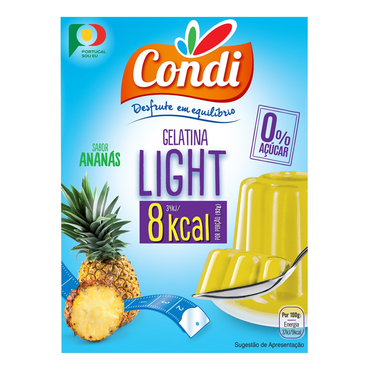 Gelatina Light Ananás embalagem 30 g
