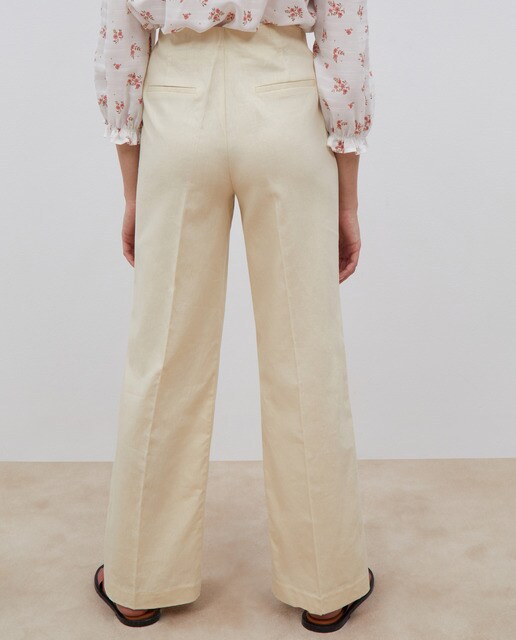 Pantalón amplio de mujer con lino · Fórmula Joven · El Corte Inglés