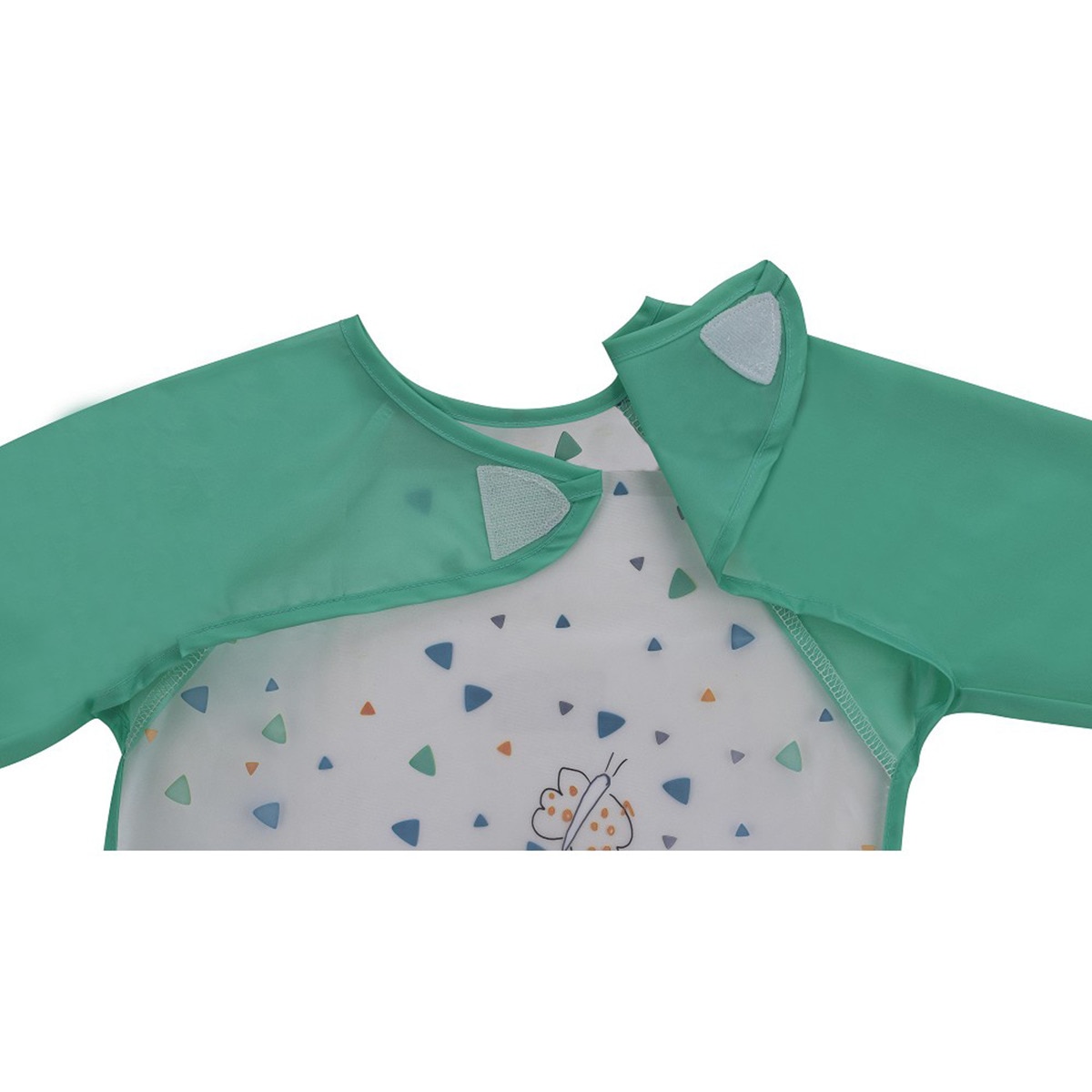 Babero estampado Interbaby con mangas verde Verde-2