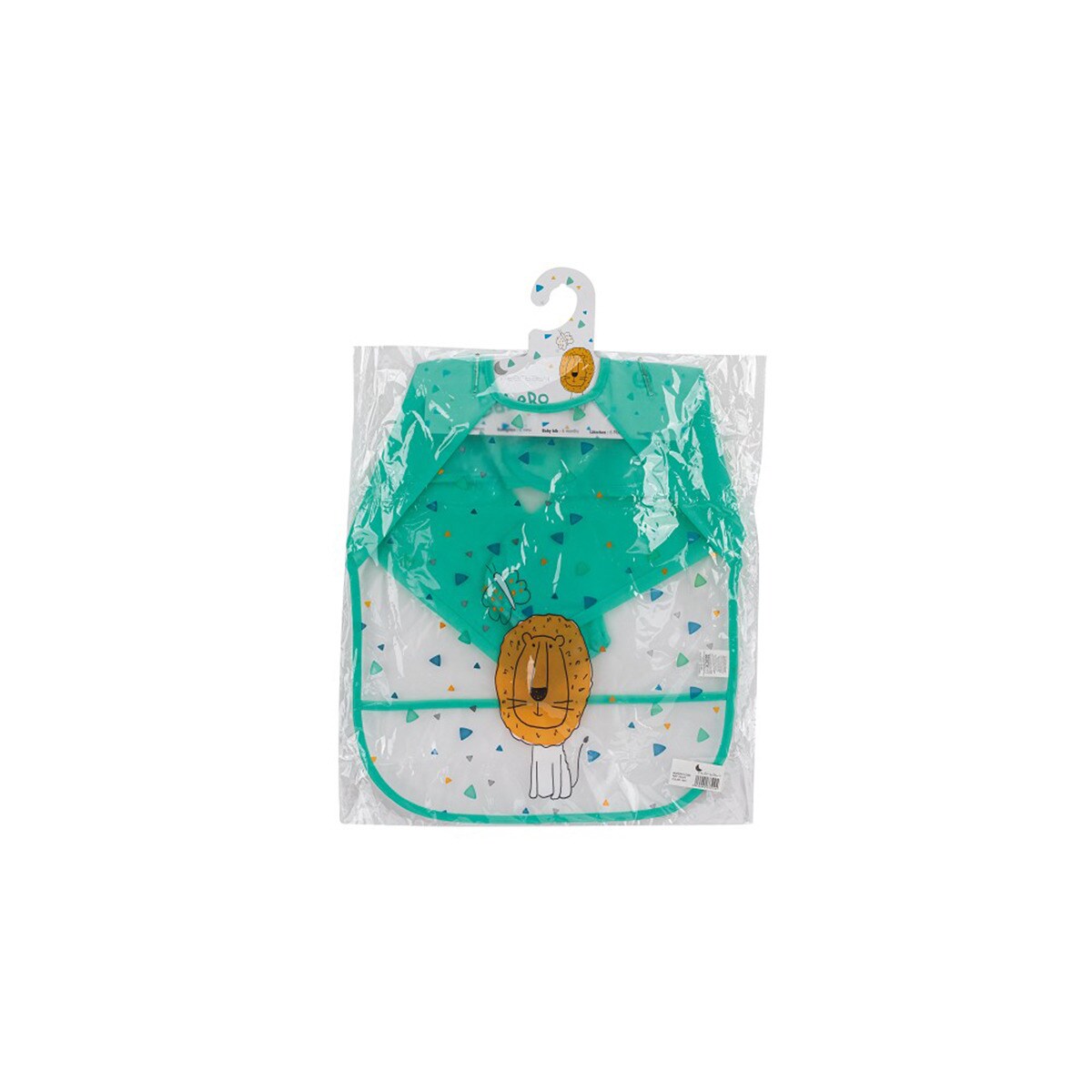 Babero estampado Interbaby con mangas verde Verde-3