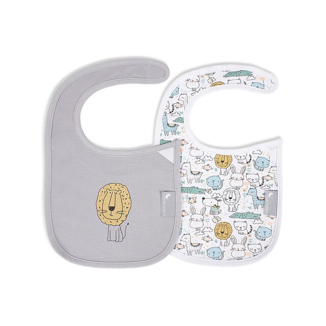 Imagen 0 de Pack 2 baberos de punto Interbaby blanco