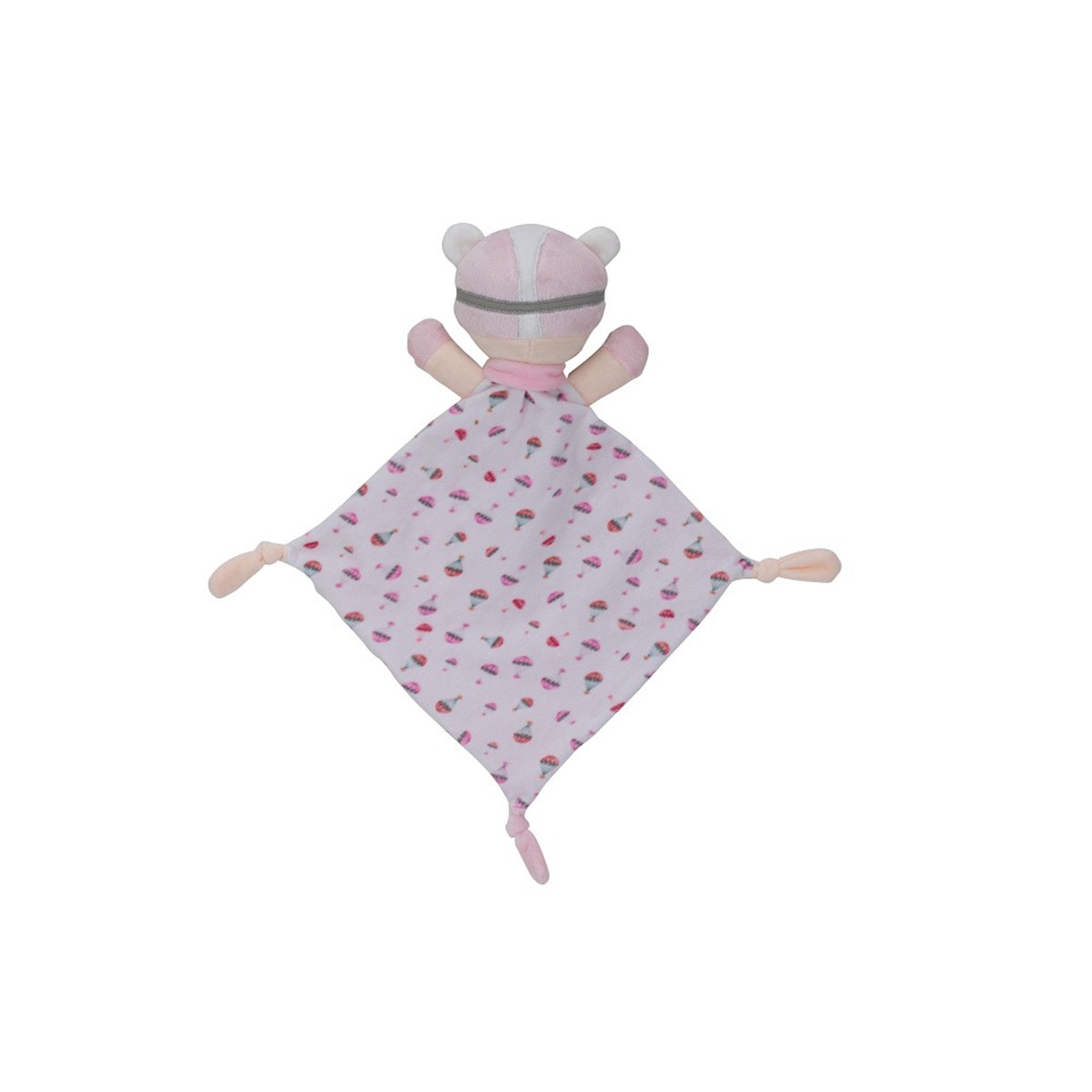 Manta Interbaby con borreguillo + dou dou paracaidista rosa Rosa-4