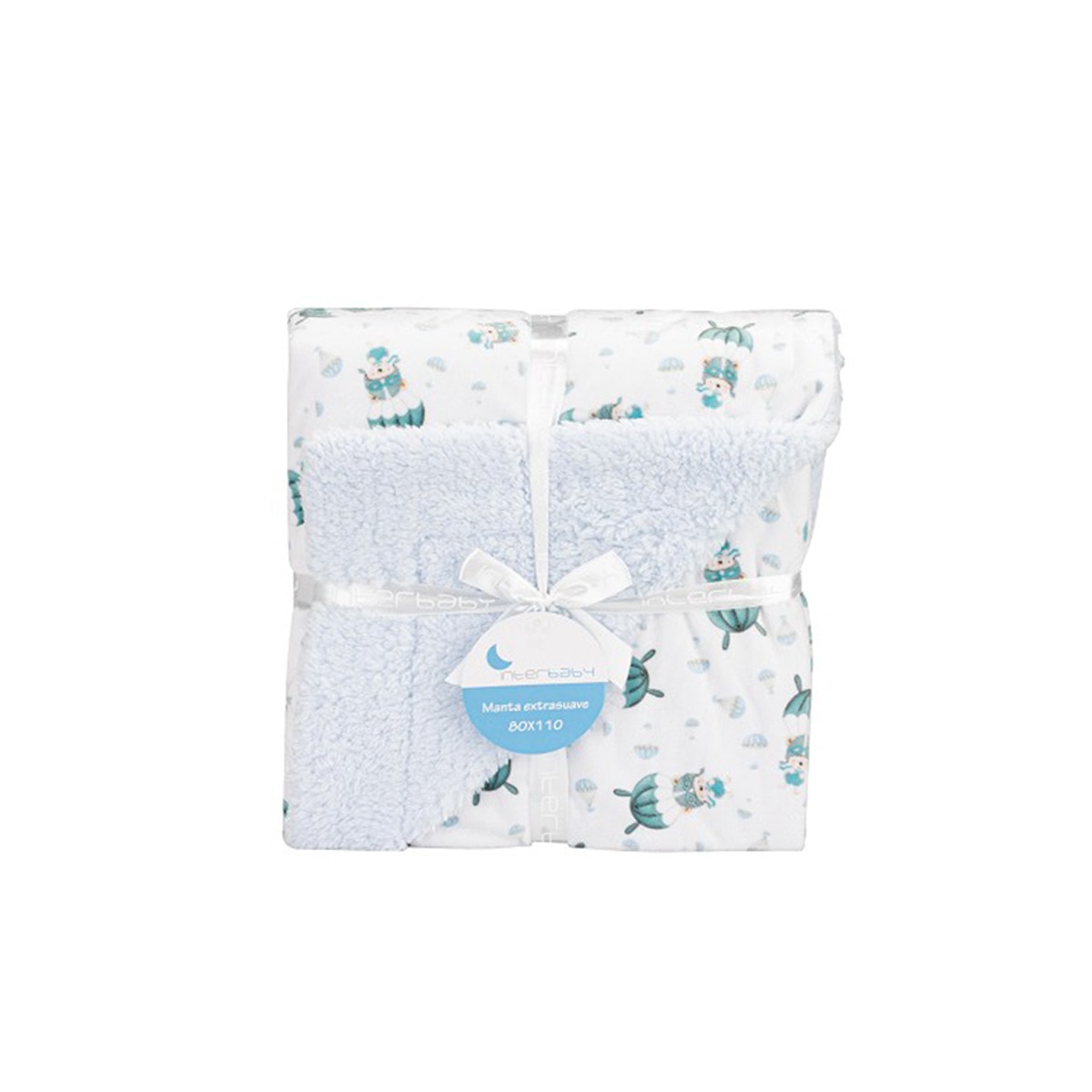 Imagen 0 de Manta Interbaby con borreguillo paracaidista azul