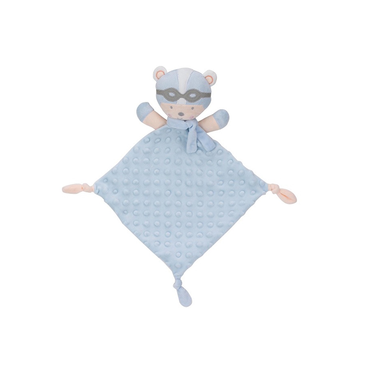 Asciugamano Con Cappuccio Per Neonati Interbaby PARACAIDISTA - Cotone 100%, Extra Large 100x100cm - Bianco E Blu - Foto 10