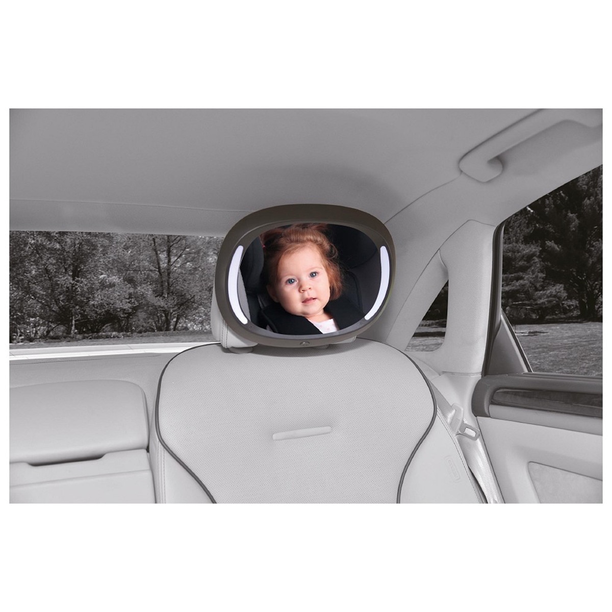Espejo Interbaby de seguridad led negro Negro-8