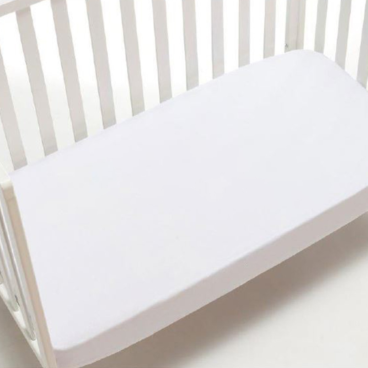 Sábana bajera Interbaby transpirable antiácaros para minicuna blanca Blanco-1