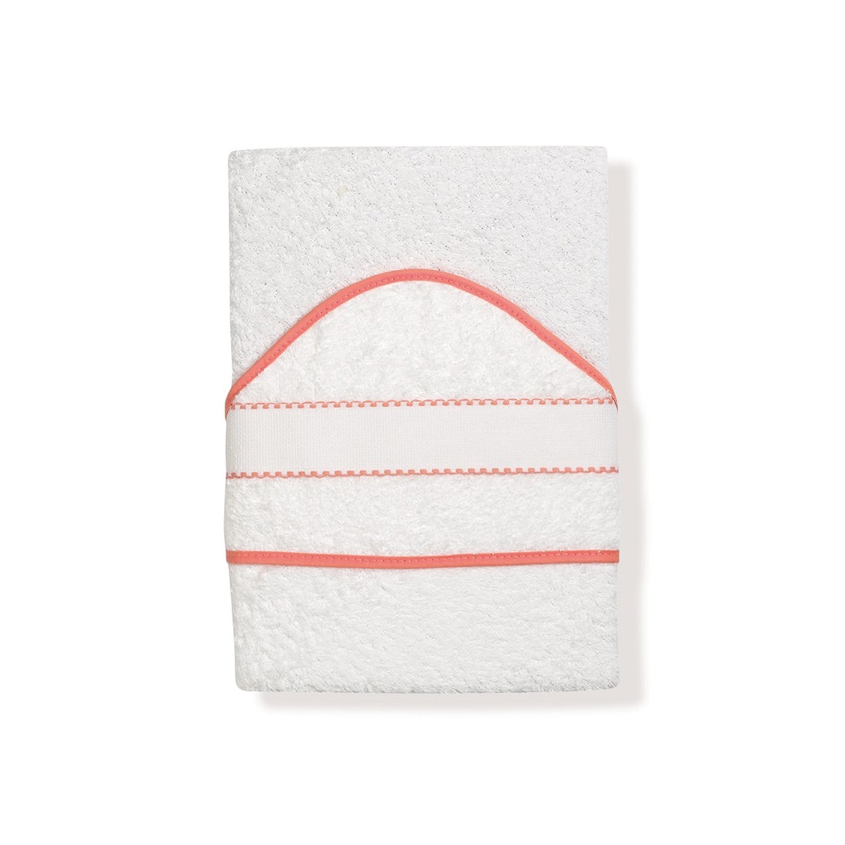 Imagen 0 de Capa de baño Interbaby de punto de cruz blanco/rosa