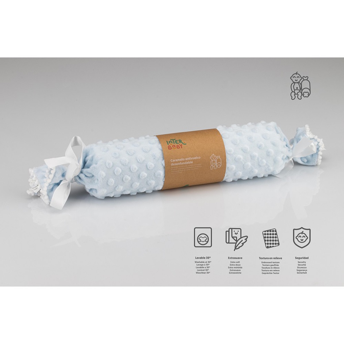 Cojín antivuelco Interbaby burbujas azul Azul-2