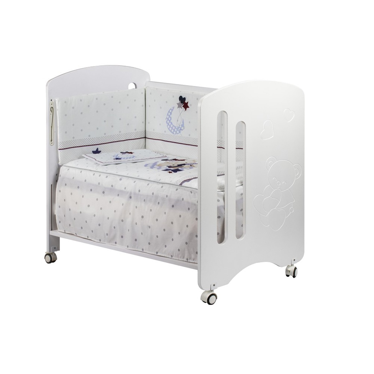 Imagen 0 de Cuna Interbaby Lovely Premium con edredón y protector oso amoroso beige