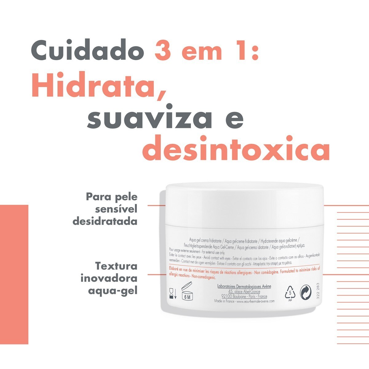 Creme Hidratante Hydrance Aqua-Gel 50ml Avène 2
