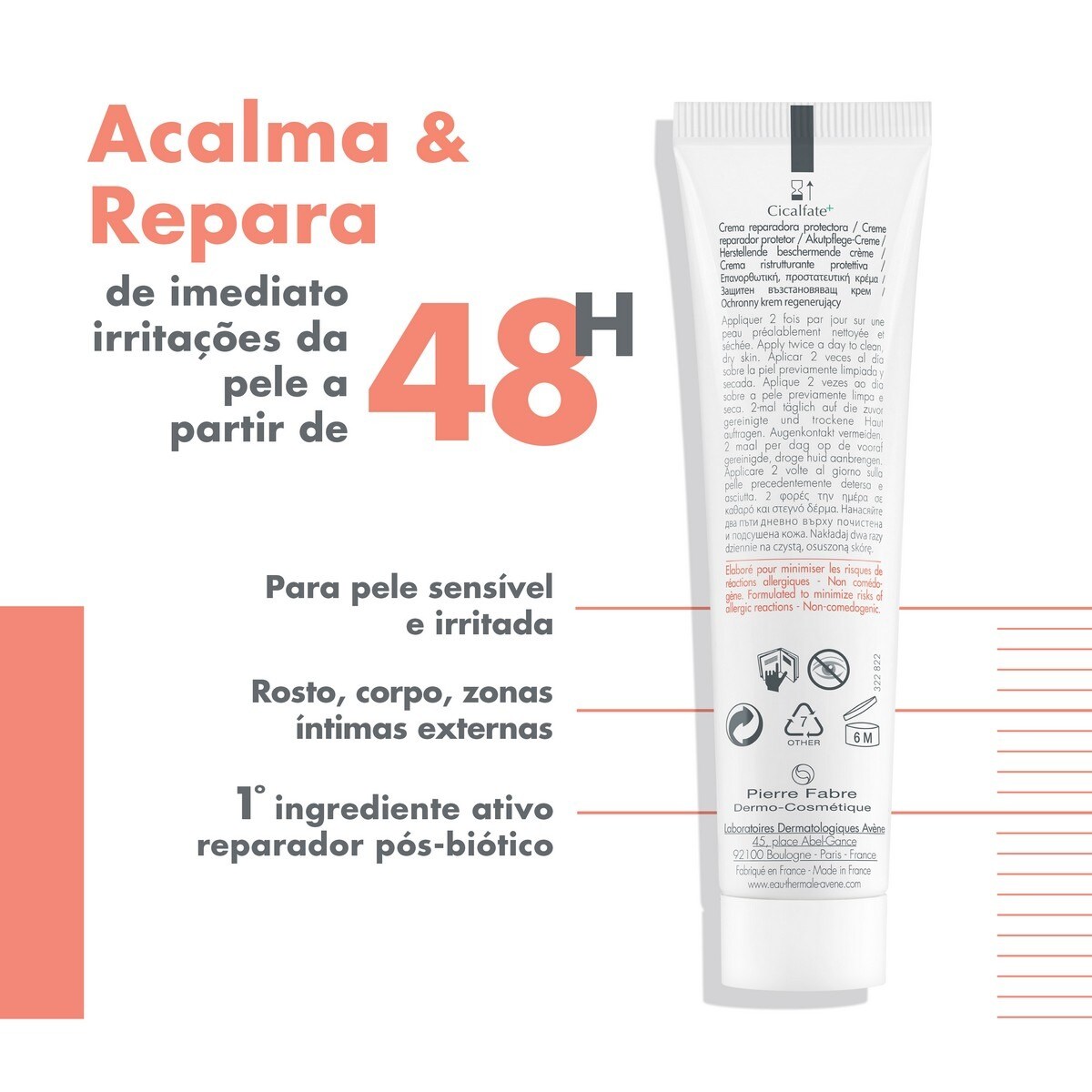 Creme reparador cicalfate 40ml 3