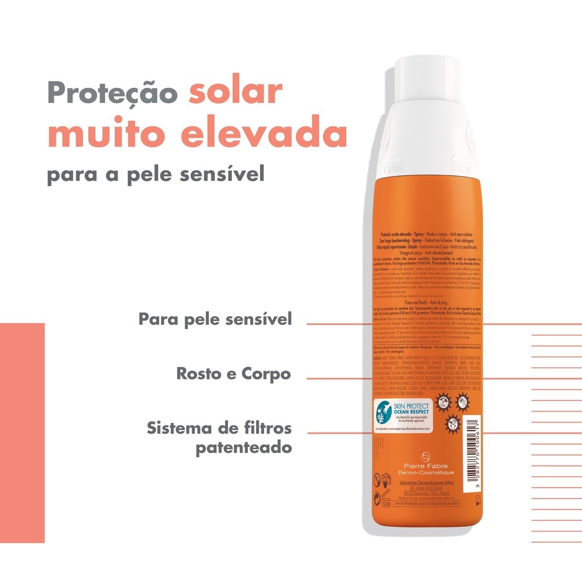 Protetor Solar Spray SPF50 + - 200 ml 2