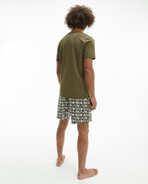 Set de Pijama camiseta verde manga corta y pantalón corto fantasía de hombre  · Calvin Klein · El Corte Inglés