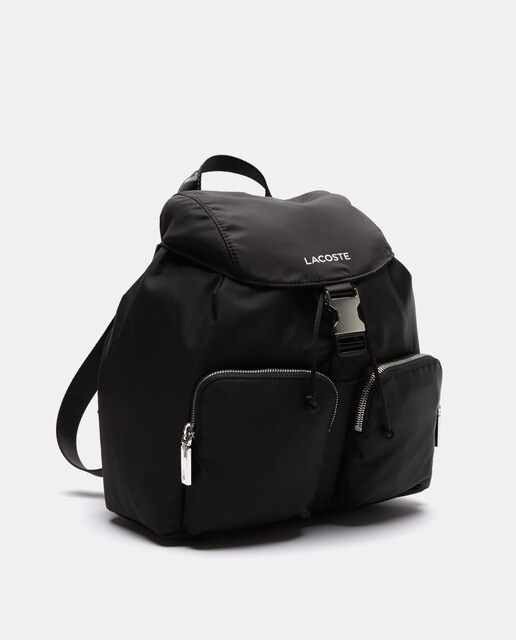 Mochila de nylon en negro con solapa · Lacoste · El Corte Inglés