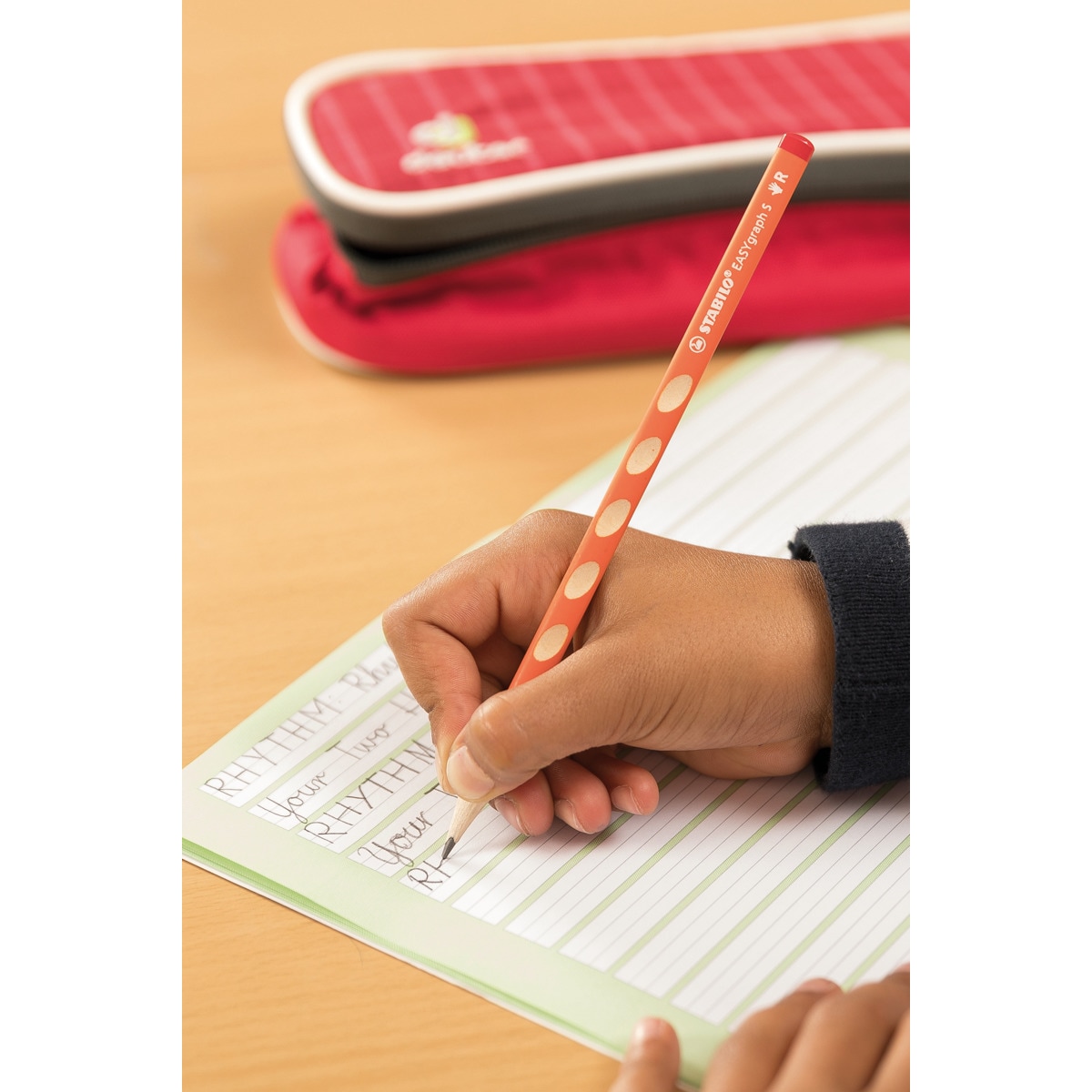 Lápiz Ergonómico Para Diestros EASYgraph S STABILO Verde Verde-3