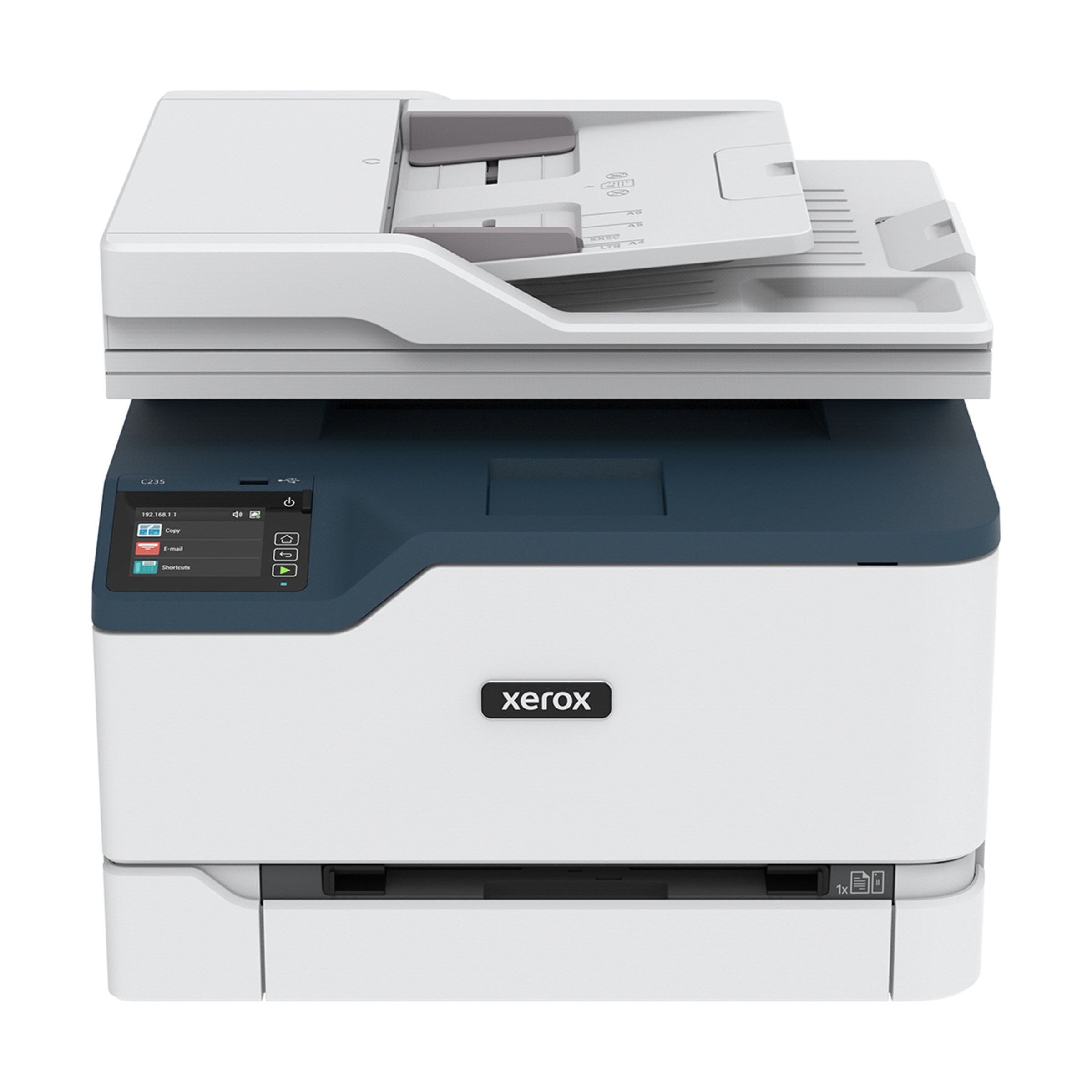 Impresora Multifunción Láser color Xerox C235, Fax, Wi-Fi (Reacondicionado A estrenar) Blanco / Azul-1