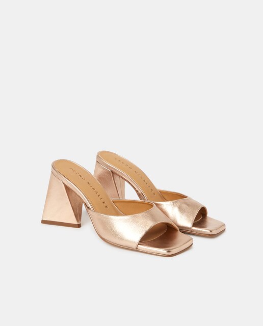 Sandalias de tacón de mujer en piel con puntera cuadrada · Pedro Miralles · El  Corte Inglés