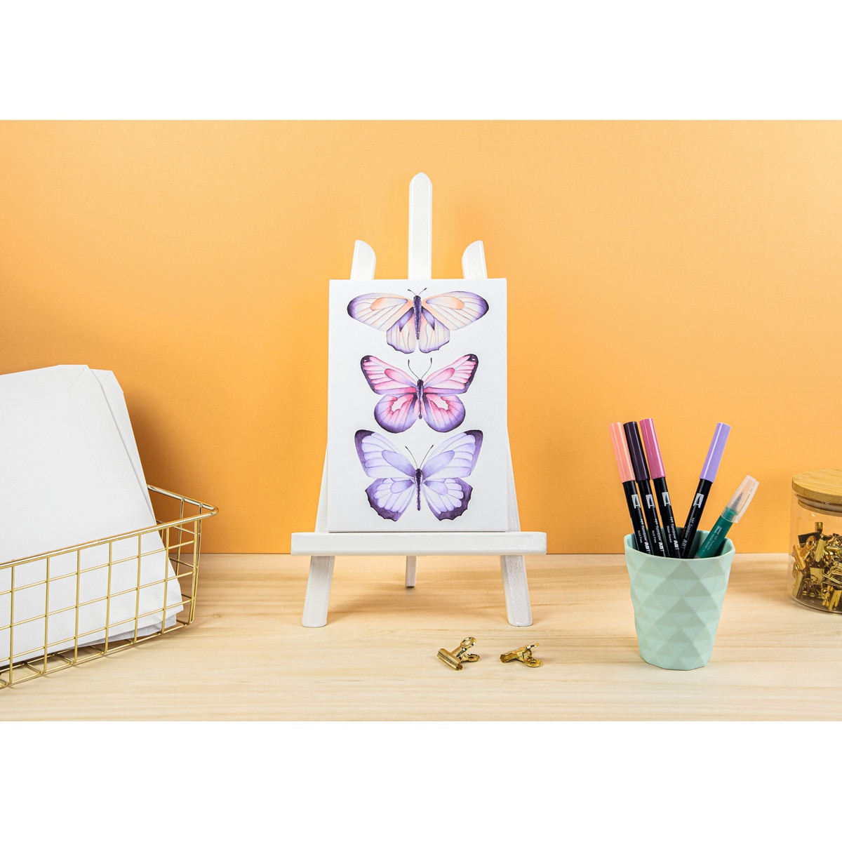 Conjunto Telas Elegantes Borboletas Multicolor-5