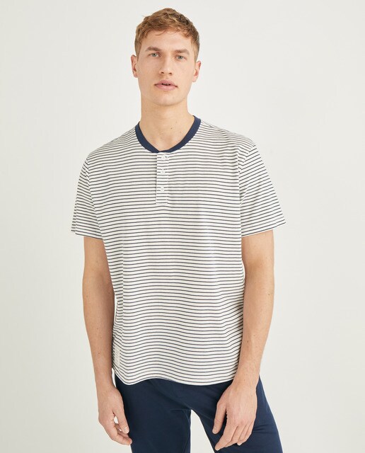 Camiseta de pijama de hombre azul de manga corta · Dustin · El Corte Inglés