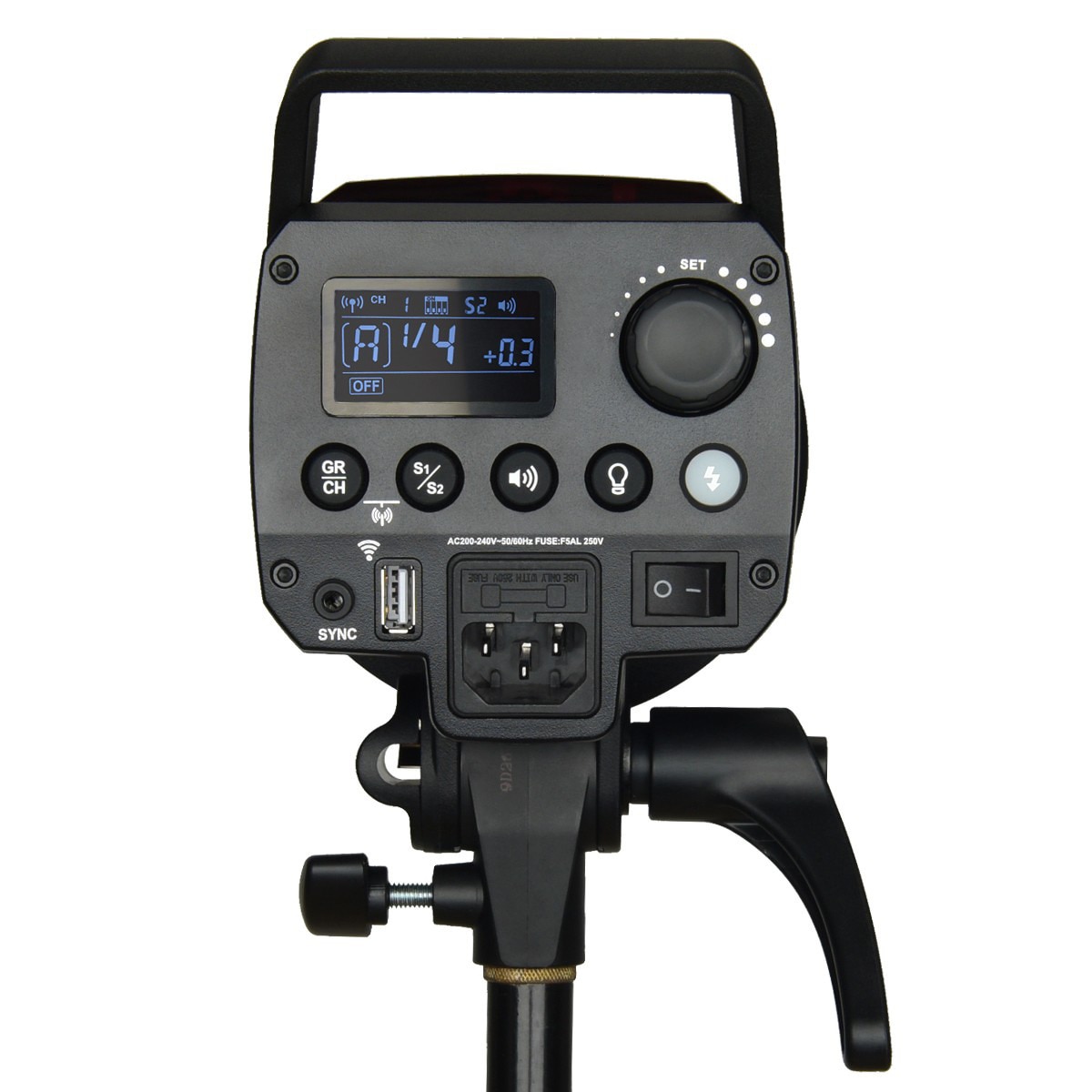 Flash de estudio Godox MS300 Negro-5