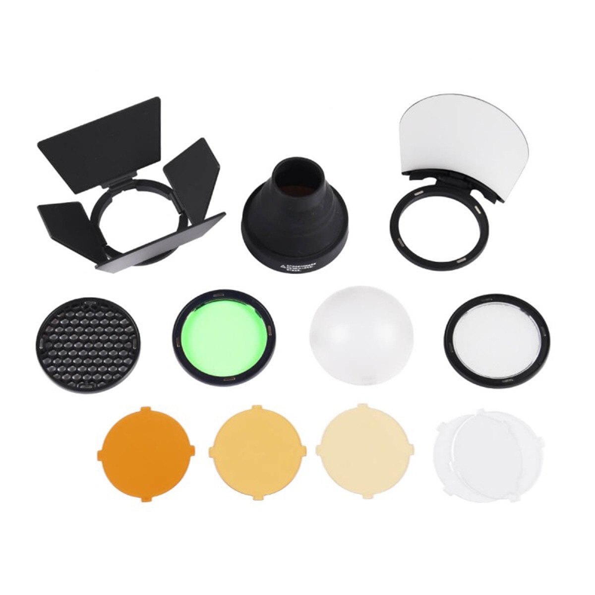 Kit de accesorios Godox AK-R1 para cabezal de flash redondo Negro-1